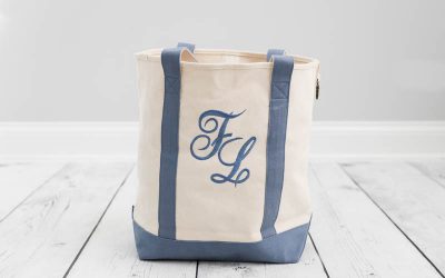 Embroidered Cotton Canvas Tote