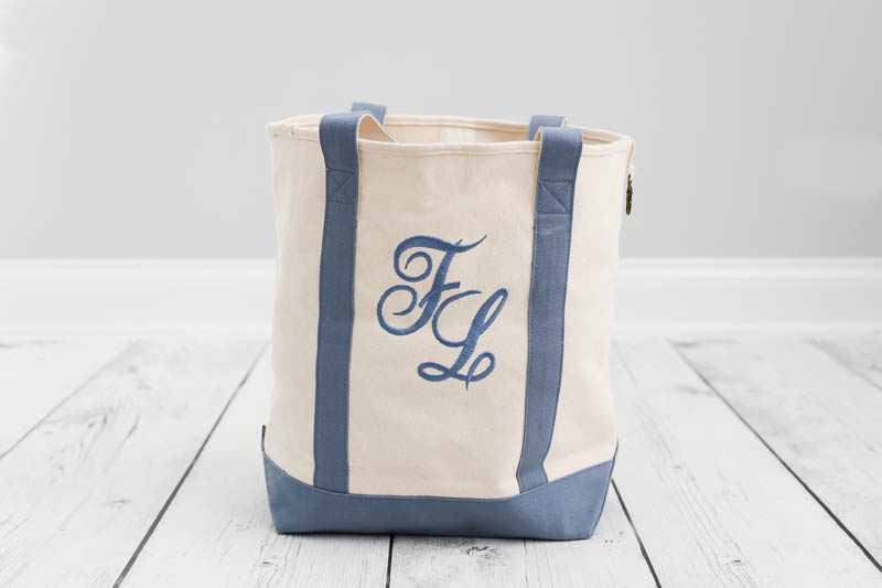 Embroidered Cotton Canvas Tote